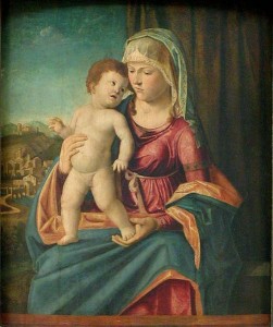 Madonna col Bambino, anni 1496-1499, olio su tavola Ermitage, San Pietroburgo.